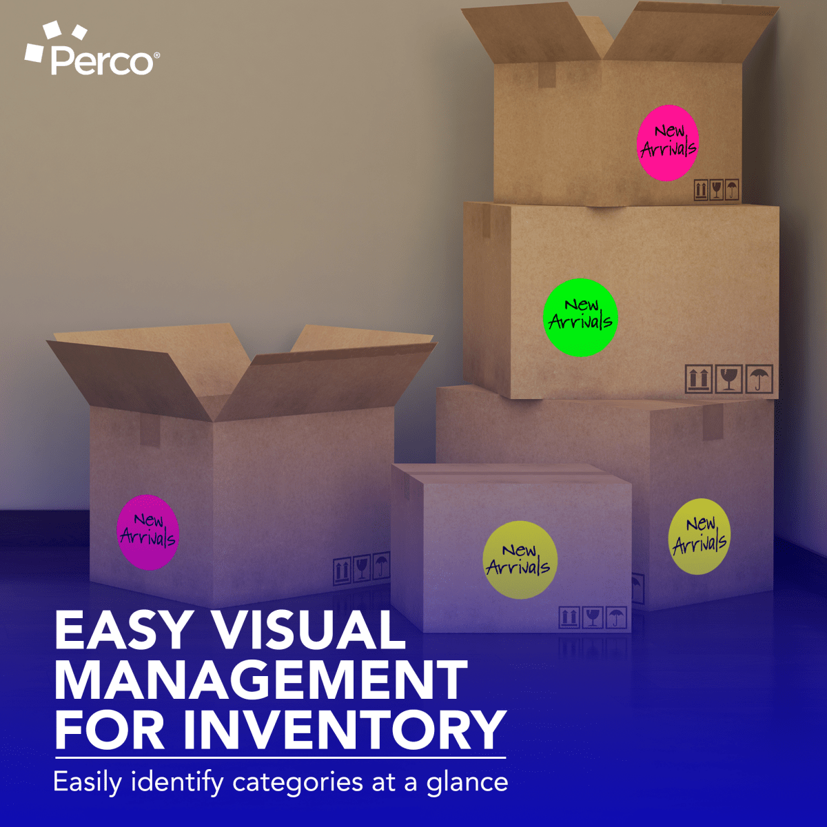 Perco Round Dot Sticker Labels - Permanent Adhesive, 0.5 to 4 Inch, 3 - Roll & 10 - Roll Packs - 4 Inch 10 Rolls