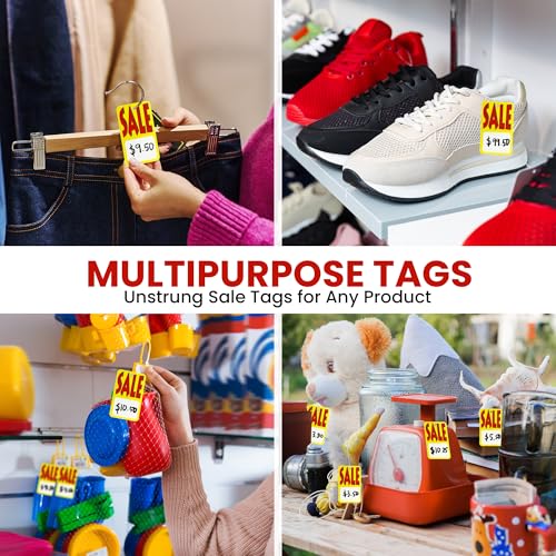 Perco Sale Price Tags Unstrung - Compatible with compatible_with_product_page | Color: Yellow | Quantity: 1,000 Tags | Adhesive: global.AdhesiveType | SKU: PL-SALEPAPERTAG-UNSTRUNG | - shop_