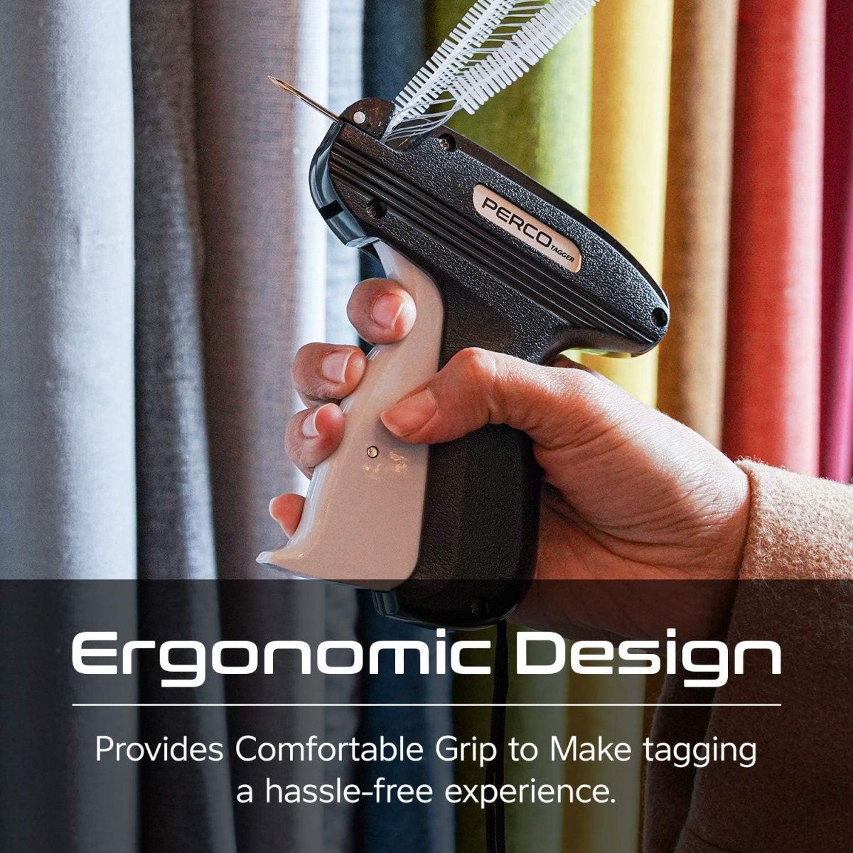 Perco Tagging Gun for Clothing Kit with Extra Needles & Labels - Compatible with compatible_with_product_page | Color: Tag Gun Kit | Quantity: | Adhesive: global.AdhesiveType | SKU: PL:taggun:Kit | - shop_