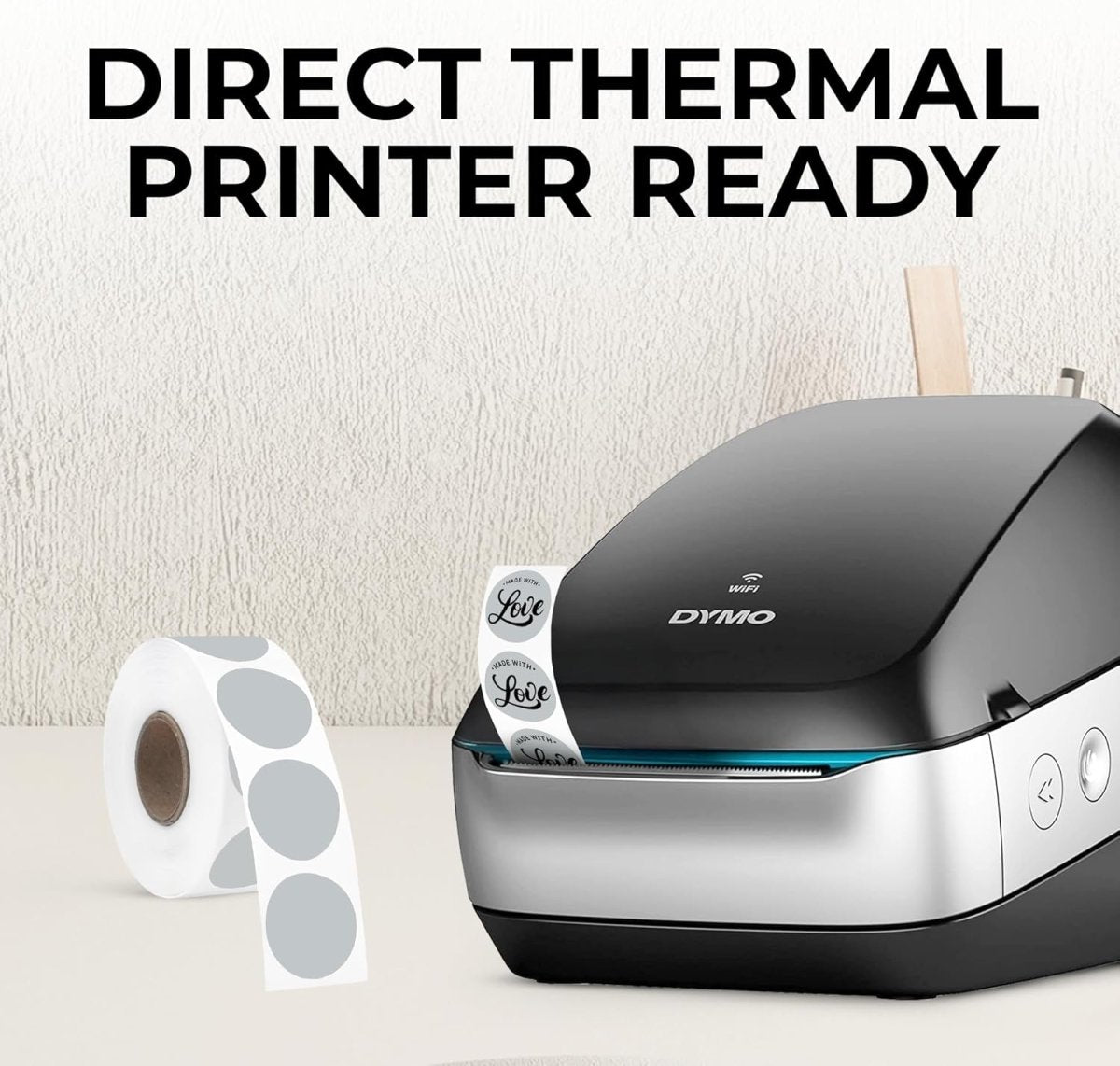 Perco Thermal Labels - Circle - Grey 1 Inch - 735 Stickers