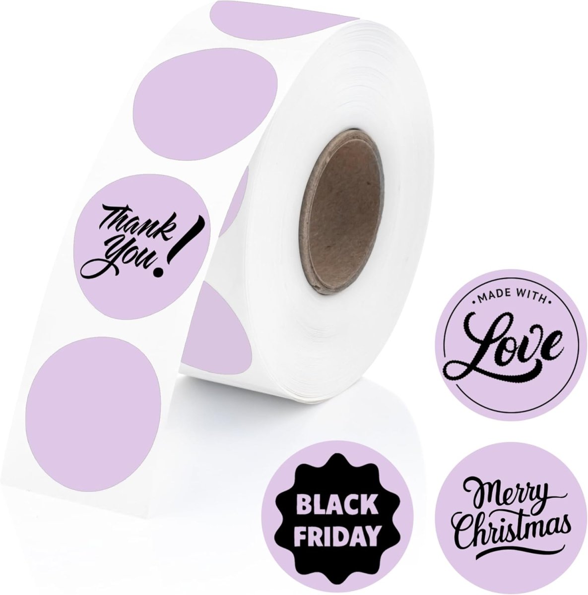 Perco Thermal Labels - Circle - Lavender 1 Inch - 735 Stickers