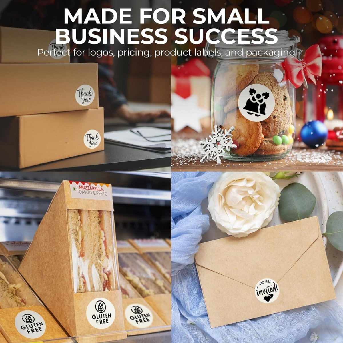 Perco Thermal Labels - Circle - Ivory 2 Inch - 300 Stickers