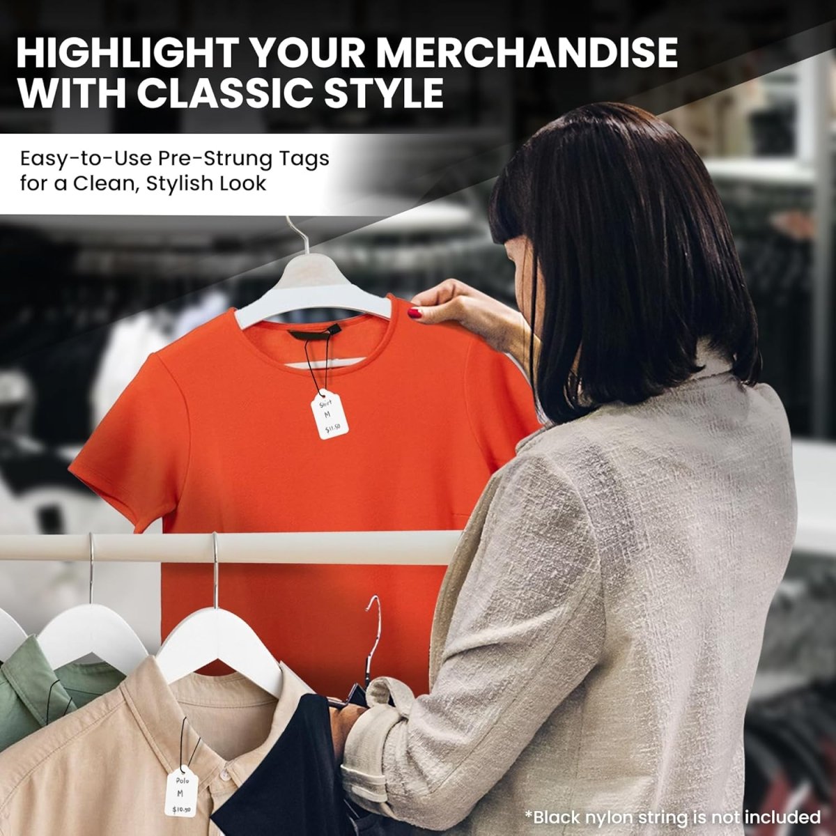 Perco White Merchandise Unstrung Tags - Compatible with compatible_with_product_page | Color: 1000 Tags | Quantity: 27x45 mm | Adhesive: global.AdhesiveType | SKU: PL-WHITEPAPERTAG-UNSTRUNG | - shop_