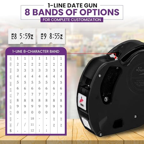 Perco X 1 Line Price and Date Gun with Labels Kits - Store Supplies