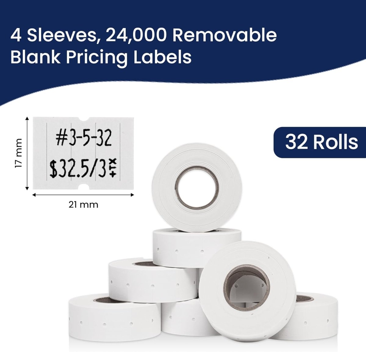 Perco Pro 2 Line Labels - Compatible with compatible_with_product_page | Color: Removable | Quantity: 4 Sleeves | Adhesive: global.AdhesiveType | SKU: PL-2-LINE-LGRA-4SLV-U | - shop_