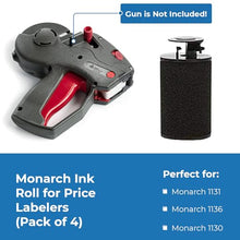 Monarch Ink Roll for Monarch 1131 & 1136 Price Labelers (Pack of 4)