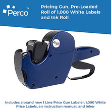 Perco Pro 1 Line Price Gun - Includes 1 Line Pricing Gun, Pre-Loaded Roll of 1,000 White Labels and Ink Roll