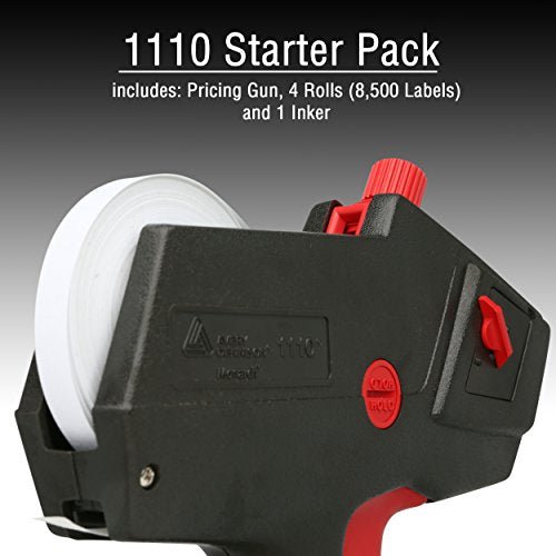 Monarch 1110 Pricing Gun with Labels Starter Kit: Includes Price Gun, 8,500 White Pricing Labels and Preloaded Inker - Store Supplies