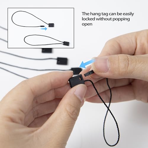Perco 1 Hang Strings for Secure & Swift Tagging - Compatible with compatible_with_product_page | Color: Black | Quantity: | Adhesive: global.AdhesiveType | SKU: hang-string-1-black-1k | - shop_