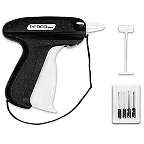 Perco Tagging Gun for Clothing Kit with Extra Needles & Labels - Compatible with compatible_with_product_page | Color: Tag Gun Mini Kit | Quantity: | Adhesive: global.AdhesiveType | SKU: PL-Tagger-1KBarbs-4BMN | - shop_