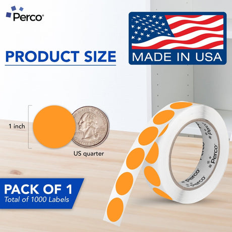 1 - Inch Round Circle Dot Sticker Labels with Strong and Permanent Adhesive - 1,000 Labels per Roll - Vibrant Colors - Store Supplies