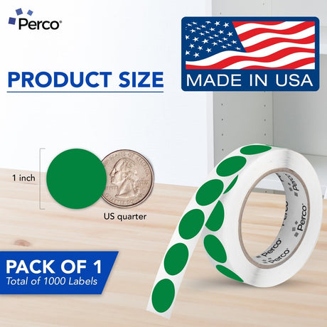 1 - Inch Round Circle Dot Sticker Labels with Strong and Permanent Adhesive - 1,000 Labels per Roll - Vibrant Colors - Store Supplies
