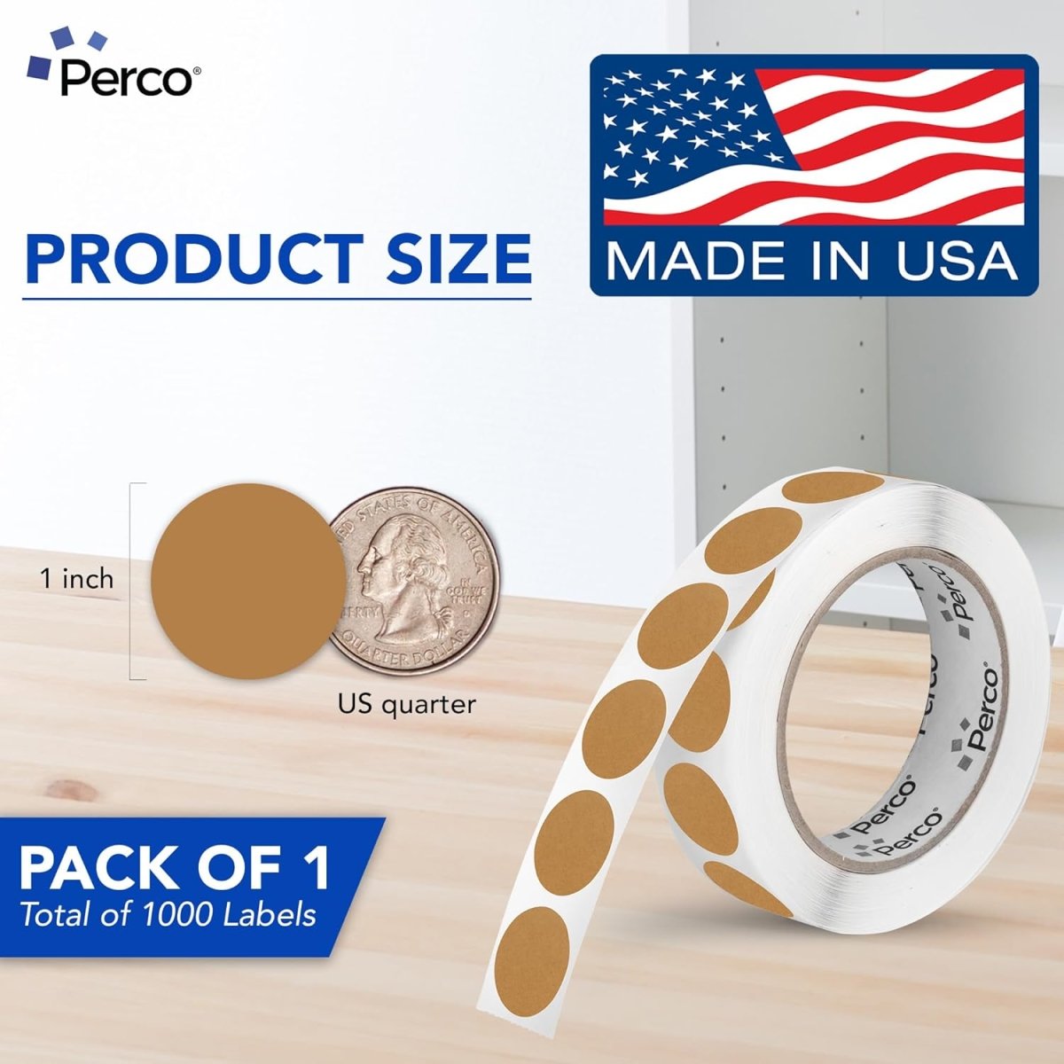 1 - Inch Round Circle Dot Sticker Labels with Strong and Permanent Adhesive - 1,000 Labels per Roll - Vibrant Colors - Store Supplies