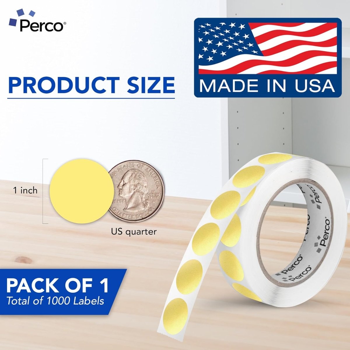 1 - Inch Round Circle Dot Sticker Labels with Strong and Permanent Adhesive - 1,000 Labels per Roll - Vibrant Colors - Store Supplies