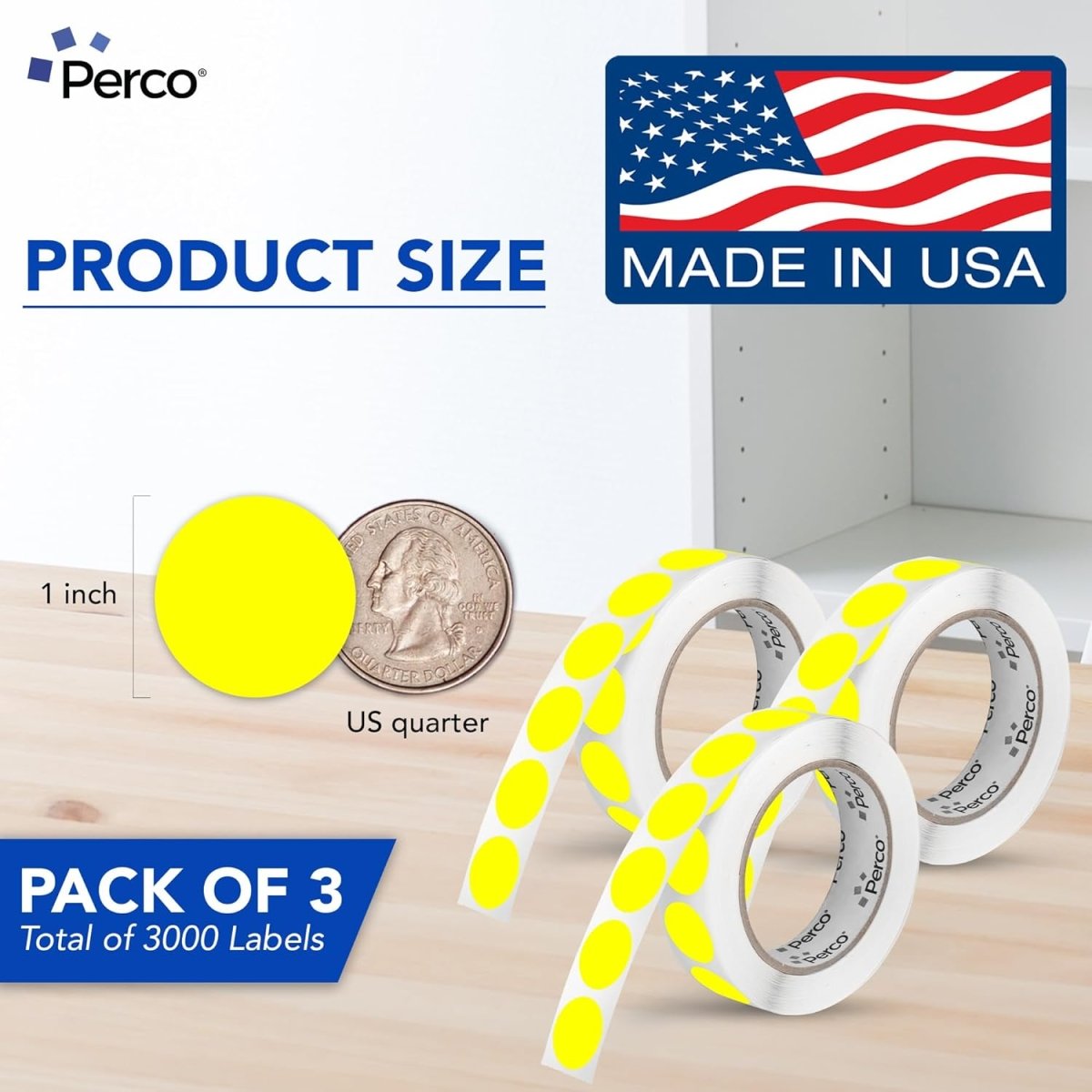 1 - Inch Round Circle Dot Sticker Labels with Strong and Permanent Adhesive - 1,000 Labels per Roll - Vibrant Colors - Store Supplies
