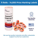 1812 Pricing Labels for Garvey 18 - 6 Price Gun - Store Supplies