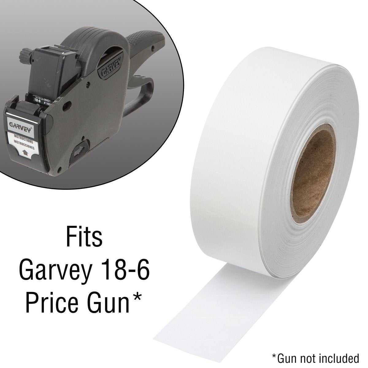 1812 Pricing Labels for Garvey 18 - 6 Price Gun - Store Supplies