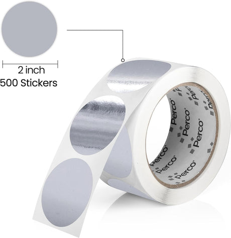 2 - Inch Round Circle Dot Sticker Labels with Strong and Permanent Adhesive - 500 Labels per Roll - Vibrant Colors - Store Supplies