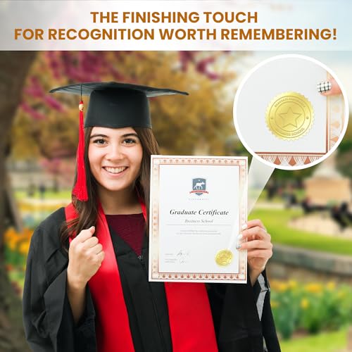 2 - Inch Serrated Edge Sticker Labels - Metallic Gold 1 Roll