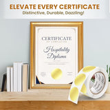 2 - Inch Serrated Edge Sticker Labels - Metallic Gold 1 Roll