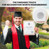 2 - Inch Serrated Edge Sticker Labels - Metallic Silver 1 Roll