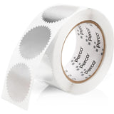 2 - Inch Serrated Edge Sticker Labels - Metallic Silver 1 Roll
