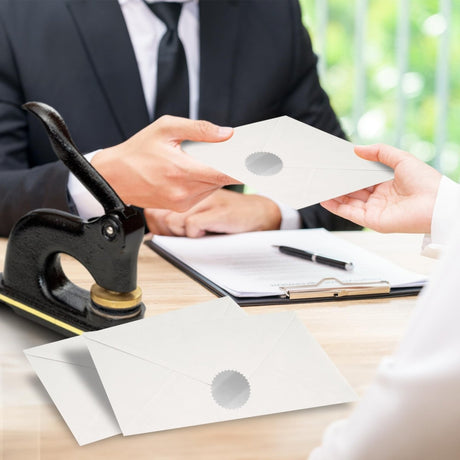 2 - Inch Serrated Edge Sticker Labels - Metallic Silver 1 Roll