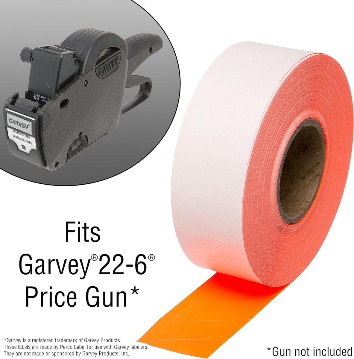 2212 Pricing Labels for Garvey 22 - 6/22 - 7/22 - 8 Price Gun - Store Supplies