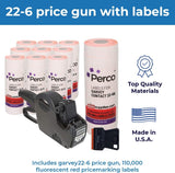2212 Pricing Labels for Garvey 22 - 6/22 - 7/22 - 8 Price Gun - Store Supplies