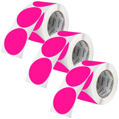 3-Inch Round Circle Dot Sticker Labels with Strong and Permanent Adhesive - 500 Labels per Roll - Vibrant Colors - Made in USA