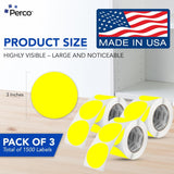 3 - Inch Round Circle Dot Sticker Labels with Strong and Permanent Adhesive - 500 Labels per Roll - Vibrant Colors - Made in USA - Store Supplies
