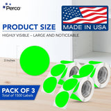 3 - Inch Round Circle Dot Sticker Labels with Strong and Permanent Adhesive - 500 Labels per Roll - Vibrant Colors - Made in USA - Store Supplies