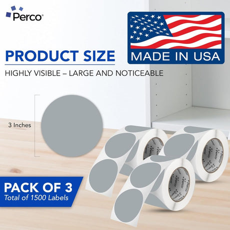 3 - Inch Round Circle Dot Sticker Labels with Strong and Permanent Adhesive - 500 Labels per Roll - Vibrant Colors - Made in USA - Store Supplies