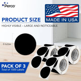 3 - Inch Round Circle Dot Sticker Labels with Strong and Permanent Adhesive - 500 Labels per Roll - Vibrant Colors - Made in USA - Store Supplies