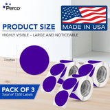 3 - Inch Round Circle Dot Sticker Labels with Strong and Permanent Adhesive - 500 Labels per Roll - Vibrant Colors - Made in USA - Store Supplies
