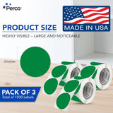 3 - Inch Round Circle Dot Sticker Labels with Strong and Permanent Adhesive - 500 Labels per Roll - Vibrant Colors - Made in USA - Store Supplies