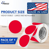 3 - Inch Round Circle Dot Sticker Labels with Strong and Permanent Adhesive - 500 Labels per Roll - Vibrant Colors - Made in USA - Store Supplies