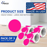3 - Inch Round Circle Dot Sticker Labels with Strong and Permanent Adhesive - 500 Labels per Roll - Vibrant Colors - Made in USA - Store Supplies
