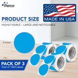 3 - Inch Round Circle Dot Sticker Labels with Strong and Permanent Adhesive - 500 Labels per Roll - Vibrant Colors - Made in USA - Store Supplies