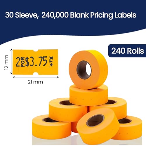 Perco 1 Line - Blank Price and Date labeler Labels for Perco Lite, X, Plus and Pro 1 Line Price and Date Labeler (Copy)
