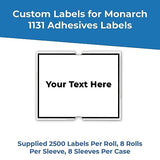 Custom Labels for Monarch 1131 Adhesives Labels - Choose Color, Font and Imprint - Case of 8 Sleeves