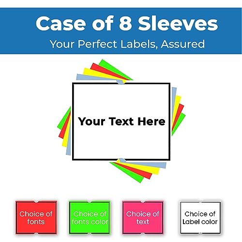 Custom Labels for Monarch 1131 Adhesives Labels - Choose Color, Font and Imprint - Case of 8 Sleeves