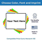 Custom Labels for Monarch 1131 Adhesives Labels - Choose Color, Font and Imprint - Case of 8 Sleeves