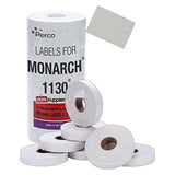 White Pricing Labels for Monarch 1130 Price Gun - Blank Marking Labels - with Ink Roll Included