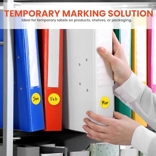 Perco 1-Inch Round Circle Dot Sticker Labels with Removable Adhesive