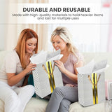 RACHELLE'S Paper Gift Bag Assortment - Perfect for Birthdays, Father's Day, Parties, Holidays, and More (Black, Silver and Gold)