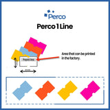 Perco Custom Labels for Perco 1 Line Adhesives Labels - Choose Color, Font and Imprint - Case of 30 Sleeves