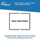 Custom Labels for Perco 2 Line Price Guns - Choose Color, Font and Imprint - Case of 30 Sleeves