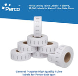 Date Labels for Perco 1 Line Date Guns