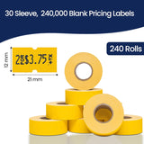 Perco 1 Line - Blank Price and Date labeler Labels for Perco Lite, X, Plus and Pro 1 Line Price and Date Labelers